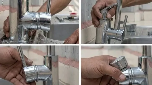 Hex key aligned with a Moen faucet handle set screw