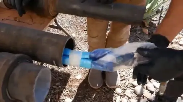 Comparison of new pipe lining installed inside old cast iron