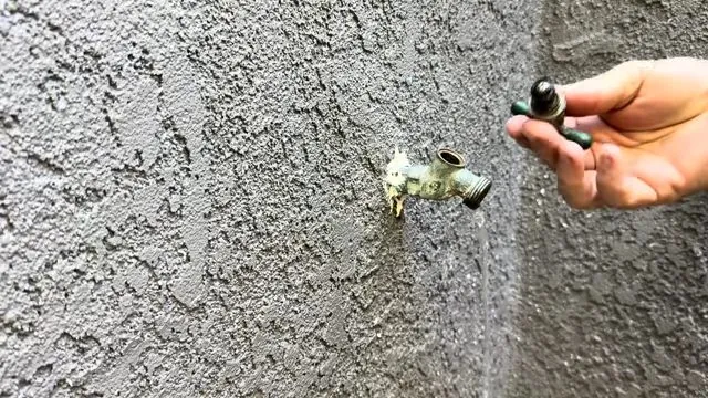 Worn washer pulled from a hose bib stem