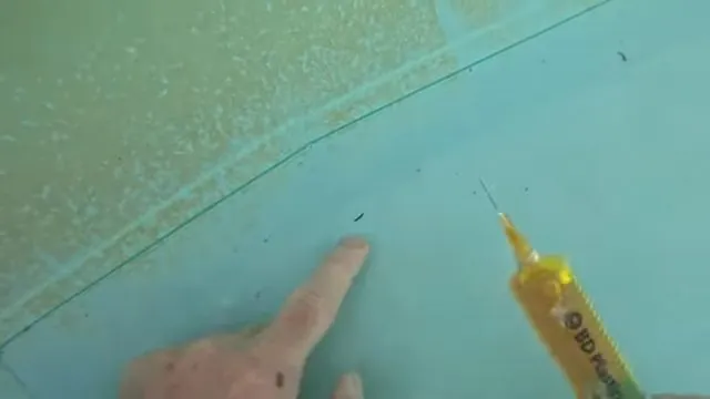 Pool drain edge tested for a hidden leak